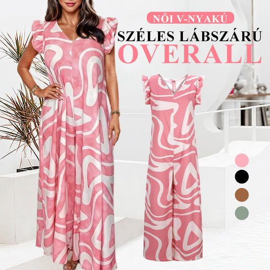🌸Nyomtatott széles szárú kezeslábas