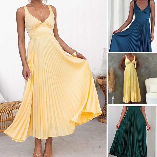 👗Szexi v-nyakú rakott szoknya