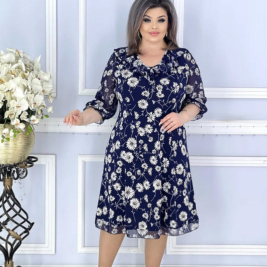 👗Női sifon nyomtatott ruha