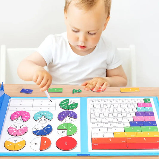 🏅Montessori mágneses könyv tört puzzle