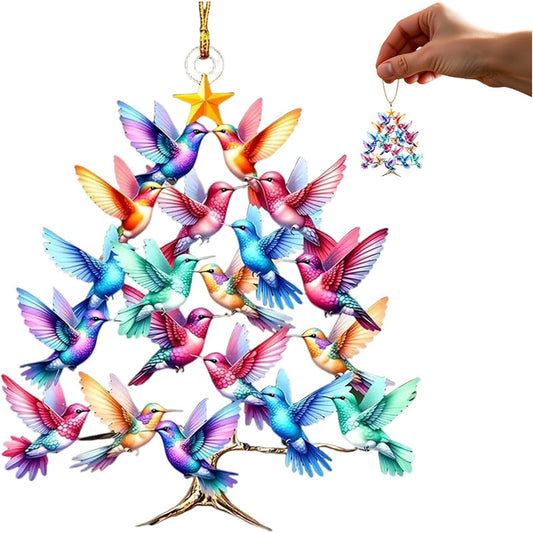 🕊️Akril kolibri karácsonyi dísz✨