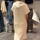 👗Női rövid ujjú kapucnis ruha