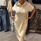 👗Női rövid ujjú kapucnis ruha