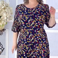 🤩Női színes pöttyös Polka Dot Midi ruha