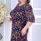 🤩Női színes pöttyös Polka Dot Midi ruha