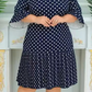 👗 Fodros pöttyös ruha