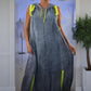 👗[S-5XL]Női alkalmi ujjatlan farmer maxiruha