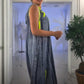👗[S-5XL]Női alkalmi ujjatlan farmer maxiruha
