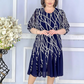 👗Elegáns nyomtatott puff ujjú ruha