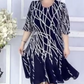 👗Elegáns nyomtatott puff ujjú ruha