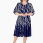 👗Elegáns nyomtatott puff ujjú ruha