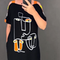 🍂【S-4XL】Női divat nyomtatott rövid ujjú ruha