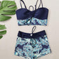 👙 [S-2XL] 🏖️ Női nyomtatott kétrészes fürdőruha 🏝️