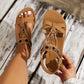 👡Női kerek lábujj lapos lélegző szandálok