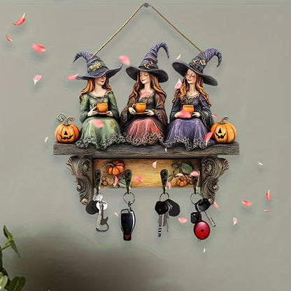 🎃Varázslatos halloweeni boszorkányok falidekoráció kampókkal