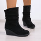 💗Női RetroLift ék csizma👢